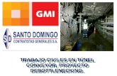Proceso constructivo obras civiles en interior de túnel conveyor