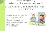 Estrategias y Adaptaciones en el salón de clase para estudiantes con DDAH - Educacion Especial