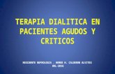 Terapia dialitica en pacientes agudos y criticos