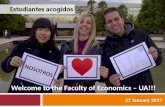 Bienvenida a la Facultad de Económicas para estudiantes internacionales - Enero 2017