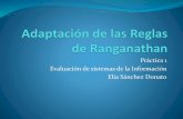 Adaptación de las Reglas de Ranganathan. Elia Sánchez Donato