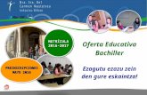 PRESENTACIÓN OFERTA EDUCATIVA - Bachiller 2016 2017