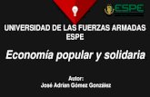Economía Popular y Solidaria - José Adrián Gómez G.