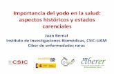 Conferencia: Importancia del yodo en la salud: aspectos históricos y estados carenciales