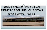 Rendicion de Cuentas de los FSE   La Esmeralda 2016