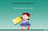 LINEAMIENTOS GENERALES "Fiesta de la Lectura"