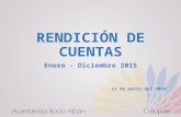 Rendición de Cuentas Enero - Diciembre 2015