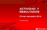 Actividad y Resultados 2T14 Banco Santander