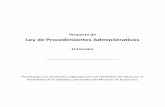 Proyecto de Ley de Procedimientos Administrativos de El Salvador (diciembre 2016)