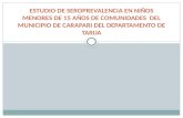 Seroprevalencia de Chagas en niños de Carapari