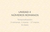 Unidad 5 números romanos