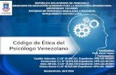 Presentacion de Psicologia, Codigo de Etica de Psicologo, Universidad Yacambu
