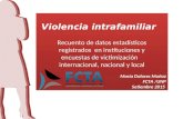 FCTA-UNP: Violencia Intrafamiliar, Recuento de datos estadísticos registrados en instituciones y encuestas de victimización internacional, nacional y local