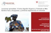 Producción de algodón, la experiencia de Helvetas en África, Asia Central y un abordaje en Colombia – Helmut Grossmann