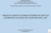 Análisis del servicio de correo electronico del Instituto Costarricense de Acueductos y Alcantarillados - AyA