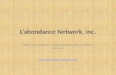 L’abondance Network, Inc Presentation