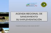 La agenda regional de saneamiento y su implementación