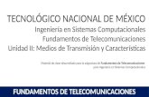 Fundamentos de Telecomunicaciones Unidad 2 medios de transmisión y características
