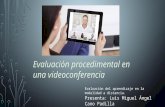 Evaluación procedimental en una videoconferencia: un ejemplo