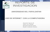 Reporte de-investigación USO DE DE INTERNET EN LA PC