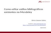 Como editar estilos bibliograficos no Mendeley