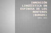 Inmersión lingüística en Espinosa de los Monteros (Burgos)