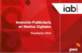 Inversión publicitaria en Medios Digitales en España 2017 IAB