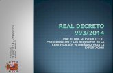 MAGRAMA Real Decreto 993/2014