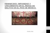 Feminicidio: Impunidad y crecimientos en el índice de delitos en el país de México.
