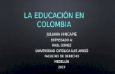 La educación en colombia  presentacion en power point