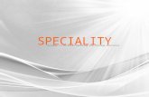 Speciality Company Presentation