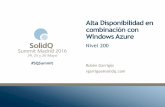Estrategias de HA/DR: Alta disponibilidad en combinación con Windows Azure