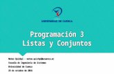 Programación 3: listas y conjuntos en java