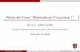 Matemáticas Financieras I