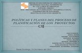 Politicas, planes del prooceso  de planificacion de proyectos gn°1