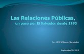 Evolución de las Relaciones Publicas en El Salvador