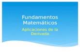 9. fundamentos matemáticos aplicaciones de la derivada
