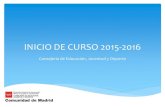 Informe inicio de curso 2015 2016