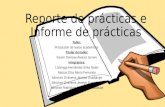 Reporte de prácticas e informe de prácticas