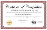 CEA Certificate