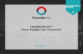 FounderList para Fondos de Inversión - Abril 2016