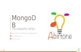 Mongodb: Un pequeño sorbo