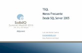 TSQL menos frecuente desde SQL Server 2005