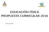 Educación física propuesta curricular 2016