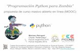 Programación Python para Zombis (charla relámpago)