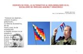 DESPUÉS DE FIDEL, LA ALTERNATIVA AL NEOLIBERALISMO ES EL SOCIALISMO DE MERCADO ANDINO Y AMAZÓNICO