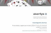 Asertys: Prioridades organizacionales 2016-17 | Reporte ejecutivo
