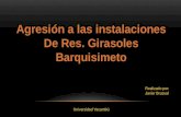 Agresión a las instalaciones de la Res. Los Girasoles, Barquisimeto.