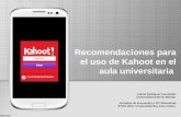 Recomendaciones para el uso de Kahoot en el aula universitaria