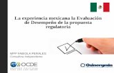 La experiencia mexicana la Evaluación de Desempeño de la propuesta regulatoria